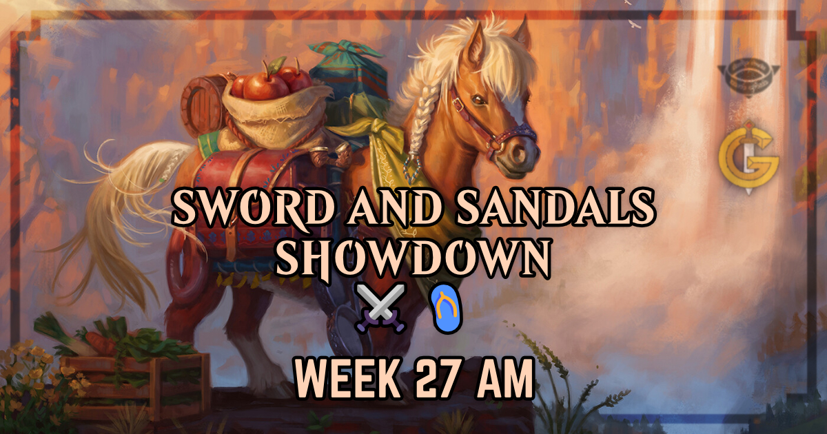 Sword and Sandals Showdown: Week 27 AM